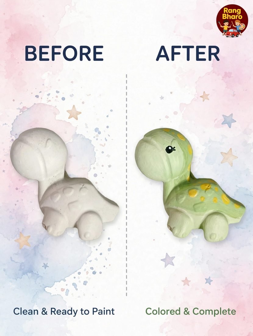 Dino Figure — pehle aur baad