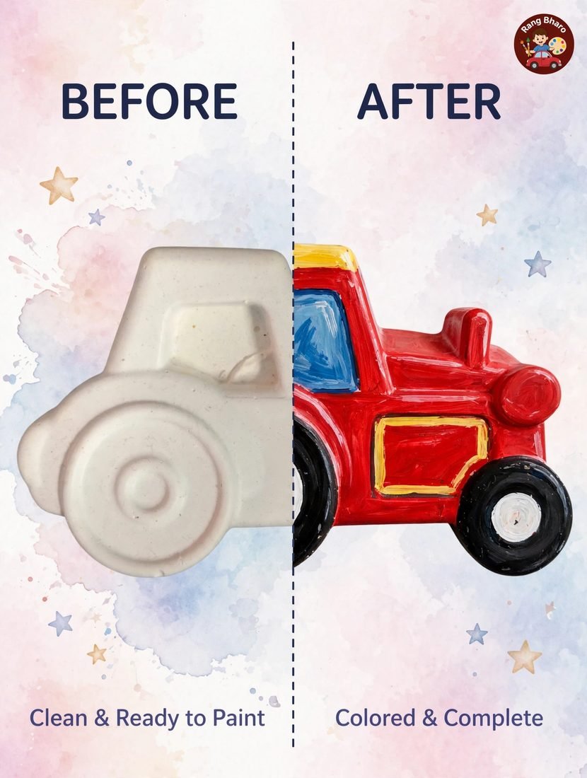 Tractor Figure — pehle aur baad