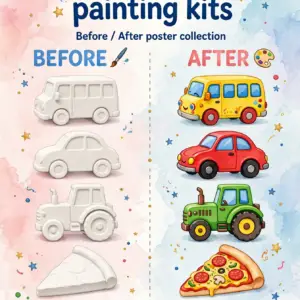 Cars & Vehicles Kit — 6 Figures + 6 Colors